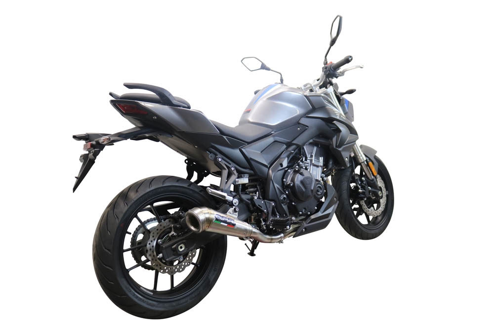 Exhaust compatible with Voge 500R 2021-2024, Powercone Evo, Slip-on exhaust including link pipe 