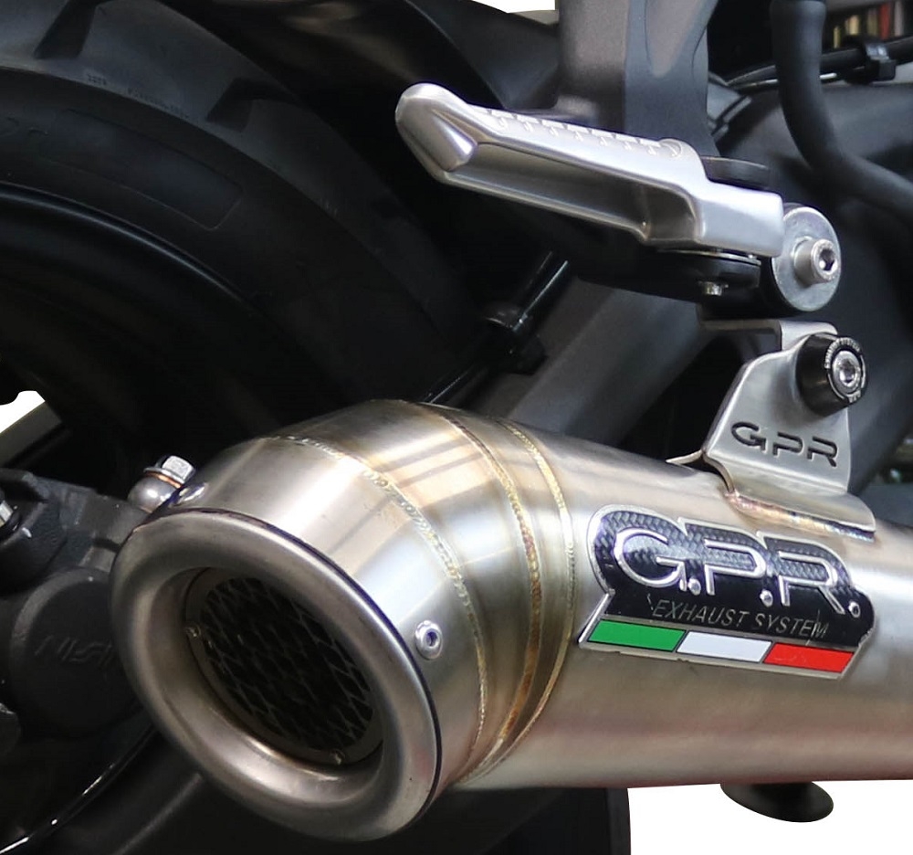 Exhaust compatible with Voge 500R 2021-2024, Powercone Evo, Slip-on exhaust including link pipe 