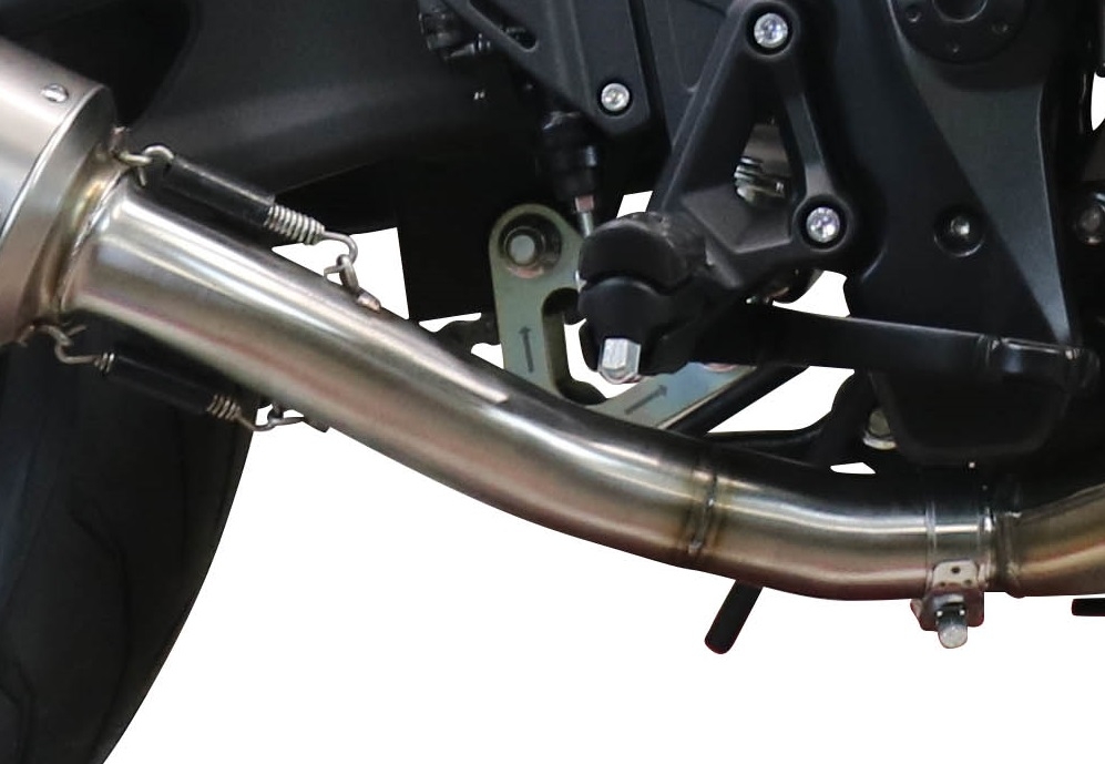 Exhaust compatible with Voge 500R 2021-2024, M3 Black Titanium, Slip-on exhaust including link pipe 