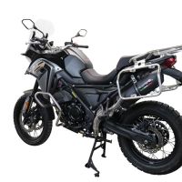Exhaust compatible with Voge 650DSX 2021-2024, Furore Evo4 Nero, Slip-on exhaust including link pipe and removable db killer 