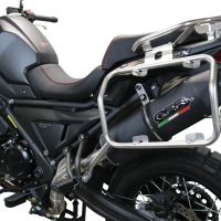 Exhaust compatible with Voge 650DSX 2021-2024, Furore Evo4 Nero, Slip-on exhaust including link pipe and removable db killer 