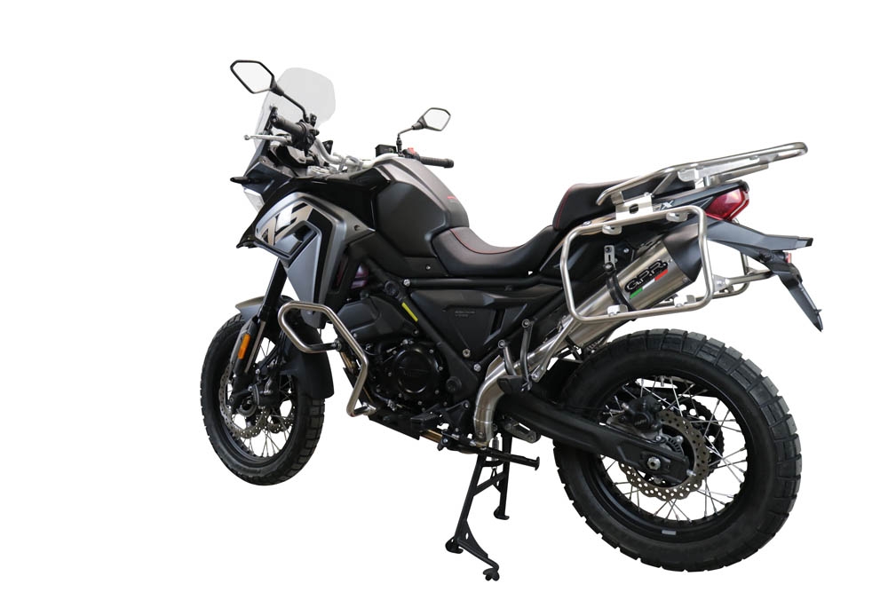 GPR exhaust compatible with  Voge 650DSX 2021-2024, New Grand Prix Evo Titanium, Slip-on exhaust including link pipe and removable db killer 