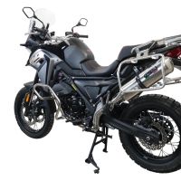 Exhaust compatible with Voge 650DSX 2021-2024, Satinox , Slip-on exhaust including link pipe and removable db killer 