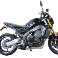 Exhaust compatible with Yamaha FJ-09 2021-2024, M3 Black Titanium, Full system exhaust, including removable db killer 