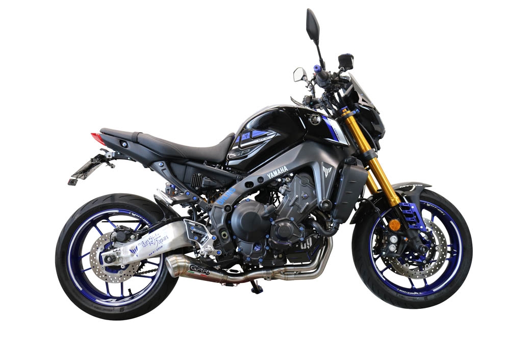 Exhaust compatible with Yamaha FJ-09 2021-2024, Powercone Evo, Full system exhaust, including removable db killer 