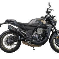 GPR exhaust compatible with  Zontes 350 GK 2022-2024, New Grand Prix Evo Poppy, Slip-on exhaust including removable db killer and link pipe, EPA-compliant 