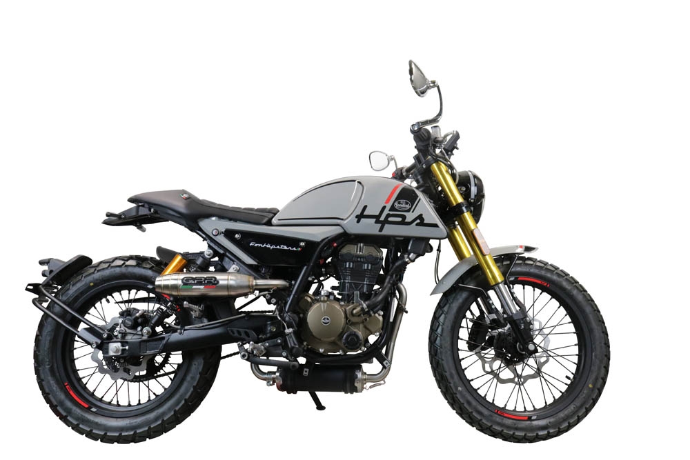 Exhaust compatible with F.B. Mondial Hps 125 2021-2023, Deeptone Inox, Full system exhaust 