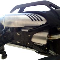 Exhaust compatible with Yamaha Fz6 600-Fazer S1-S2 2004-2013, Alluminio Ghost, Slip-on exhaust including removable db killer and link pipe, EPA-compliant 