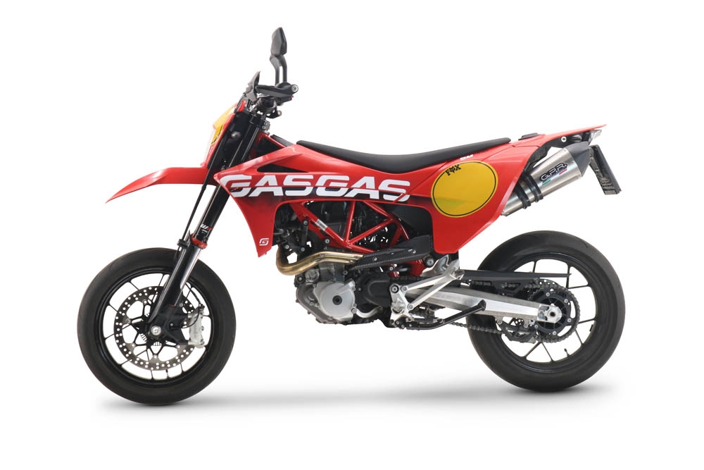 GPR exhaust compatible with  Gas Gas E 700 2023-2024, New Grand Prix Evo Titanium, Slip-on exhaust including link pipe and removable db killer 