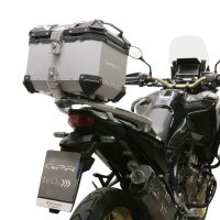 Top case GPR TECH compatible with  Honda Crf 1100 L Africa Twin 2020/2024 e5 GPR TECH Top case in aluminum, silver color with specific plate included Capacity 35 LT.