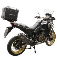 Top case GPR TECH compatible with  Honda Crf 1100 L Africa Twin 2020/2024 e5 GPR TECH Top case in aluminum, silver color with specific plate included Capacity 55 LT.