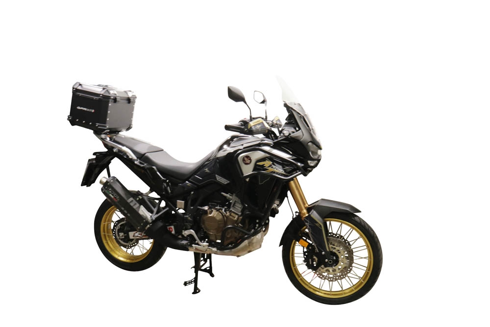 Top case GPR TECH compatible with  Honda Crf 1100 L Africa Twin 2020/2024 e5 GPR TECH Top case in aluminum, silver color with specific plate included Capacity 55 LT.