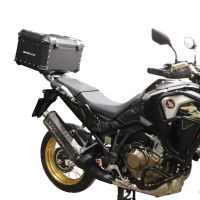 Top case GPR TECH compatible with  Honda Crf 1100 L Africa Twin 2020/2024 e5 GPR TECH Top case in aluminum, black color with specific plate included Capacity 35 LT.