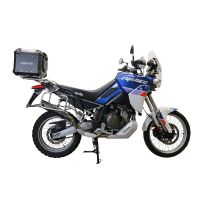 Top case GPR TECH compatible with  Aprilia Tuareg 660 2021/2024 e5 GPR TECH Top case in aluminum, black color with specific plate included Capacity 35 LT.