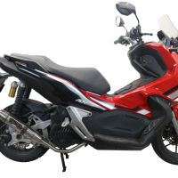 Exhaust compatible with Honda Adv 150 2020-2023, Deeptone Inox, Full system exhaust, including removable db killer 