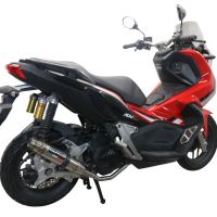 Exhaust compatible with Honda Adv 150 2020-2023, Deeptone Inox, Full system exhaust, including removable db killer 