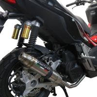 Exhaust compatible with Honda Adv 150 2020-2023, Deeptone Inox, Full system exhaust, including removable db killer 