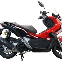 Exhaust compatible with Honda Adv 150 2020-2023, Furore Nero, Full system exhaust, including removable db killer 