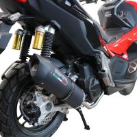 Exhaust compatible with Honda Adv 150 2020-2023, Furore Nero, Full system exhaust, including removable db killer 