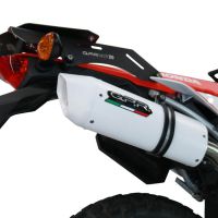 Exhaust compatible with Honda Crf 300L / Rally 2021-2024, Albus Ceramic, Slip-on exhaust including link pipe and removable db killer 
