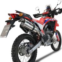Exhaust compatible with Honda Crf 300L / Rally 2021-2024, Dual Inox, Slip-on exhaust including removable db killer, link pipe and catalyst, not EPA-compliant 