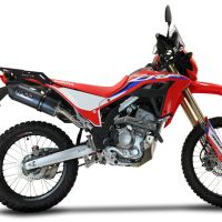 Exhaust compatible with Honda Crf 300L / Rally 2021-2024, Furore Poppy, Slip-on exhaust including link pipe and removable db killer 