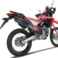 Exhaust compatible with Honda Crf 300L / Rally 2021-2024, Furore Poppy, Slip-on exhaust including link pipe and removable db killer 