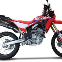 GPR exhaust compatible with  Honda Crf 300L / Rally 2021-2024, New Grand Prix Evo Poppy, Slip-on exhaust including link pipe and removable db killer 