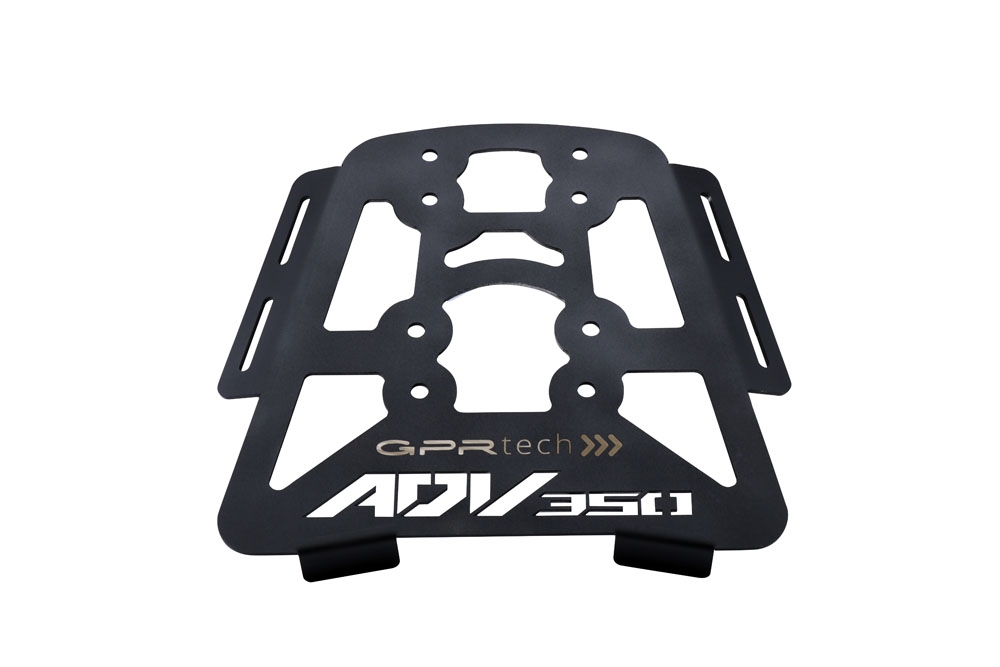 GPR TECH compatible with  Honda Adv 350 2022/2024 e5 GPR TECH Specific fitting plate Top Case ALPITECH 35 LT compatible with original luggage rack,stainless steel made with 4 anchor points
