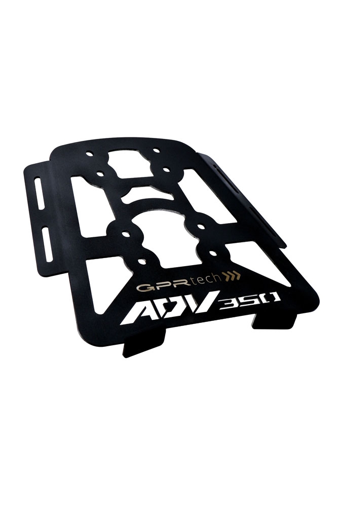 GPR TECH compatible with  Honda Adv 350 2022/2024 e5 GPR TECH Specific fitting plate Top Case ALPITECH 35 LT compatible with original luggage rack,stainless steel made with 4 anchor points