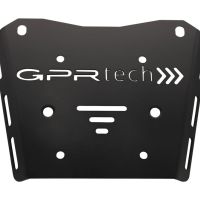 GPR TECH compatible with  Honda Transalp 750  2023/2024 e5 GPR TECH Specific fitting plate Top Case ALPITECH 35 LT compatible with original luggage rack,stainless steel made with 4 anchor points