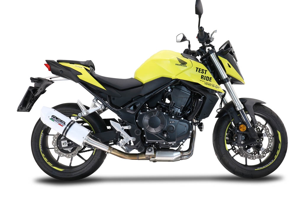 Exhaust compatible with Honda CB 750 Hornet 2023-2024, Albus Evo4, Slip-on exhaust including removable db killer and link pipe, EPA-compliant 