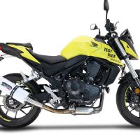 Exhaust compatible with Honda CB 750 Hornet 2023-2024, Albus Evo4, Slip-on exhaust including removable db killer and link pipe, EPA-compliant 