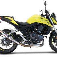 Exhaust compatible with Honda CB 750 Hornet 2023-2024, Deeptone Inox, Slip-on exhaust including removable db killer and link pipe, EPA-compliant 