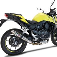 Exhaust compatible with Honda CB 750 Hornet 2023-2024, Deeptone Inox, Slip-on exhaust including removable db killer and link pipe, EPA-compliant 