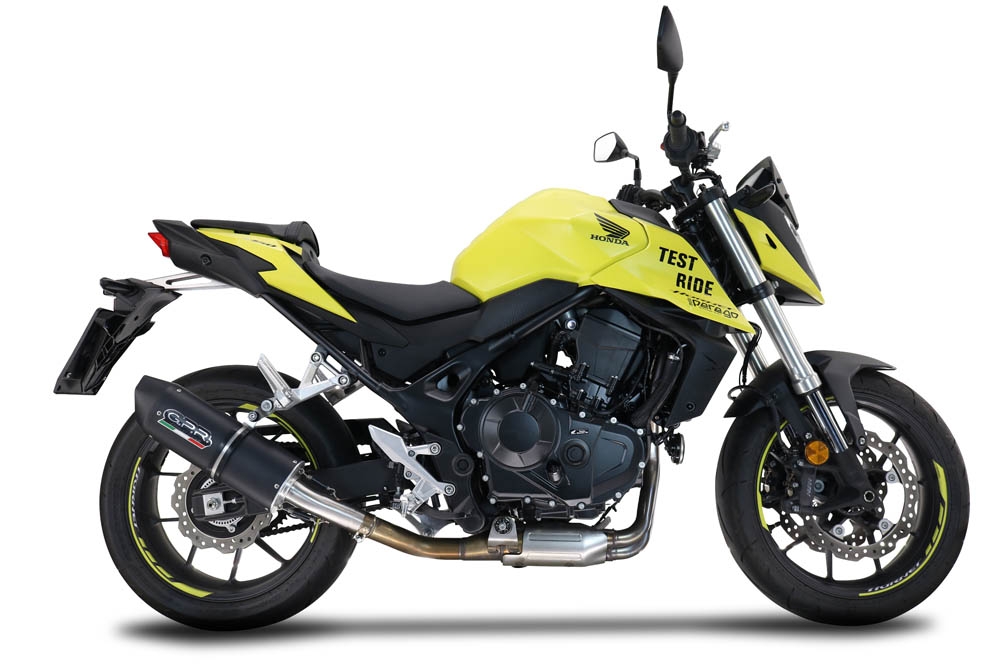 Exhaust compatible with Honda CB 750 Hornet 2023-2024, Furore Evo4 Nero, Slip-on exhaust including removable db killer and link pipe, EPA-compliant 