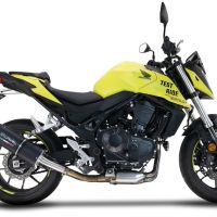 Exhaust compatible with Honda CB 750 Hornet 2023-2024, Furore Evo4 Nero, Slip-on exhaust including removable db killer and link pipe, EPA-compliant 