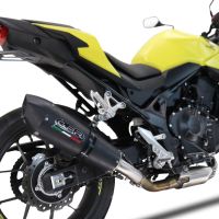 Exhaust compatible with Honda CB 750 Hornet 2023-2024, M3 Black Titanium, Slip-on exhaust including removable db killer and link pipe, EPA-compliant 