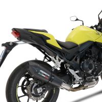 Exhaust compatible with Honda CB 750 Hornet 2023-2024, M3 Black Titanium, Slip-on exhaust including removable db killer and link pipe, EPA-compliant 