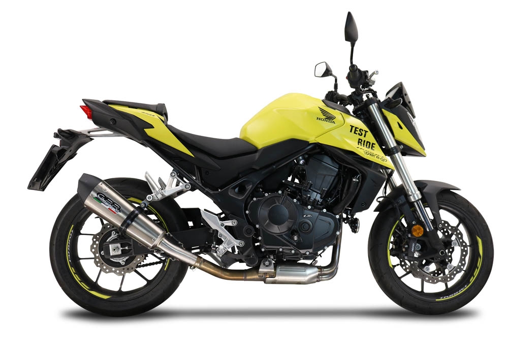 GPR exhaust compatible with  Honda CB 750 Hornet  2023-2024, New Grand Prix Evo Titanium, Slip-on exhaust including removable db killer and link pipe, EPA-compliant 