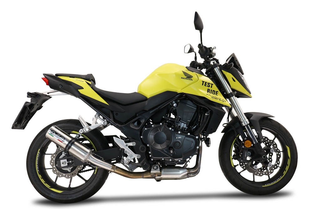 Exhaust compatible with Honda CB 750 Hornet 2023-2024, M3 Inox , Slip-on exhaust including removable db killer and link pipe, EPA-compliant 