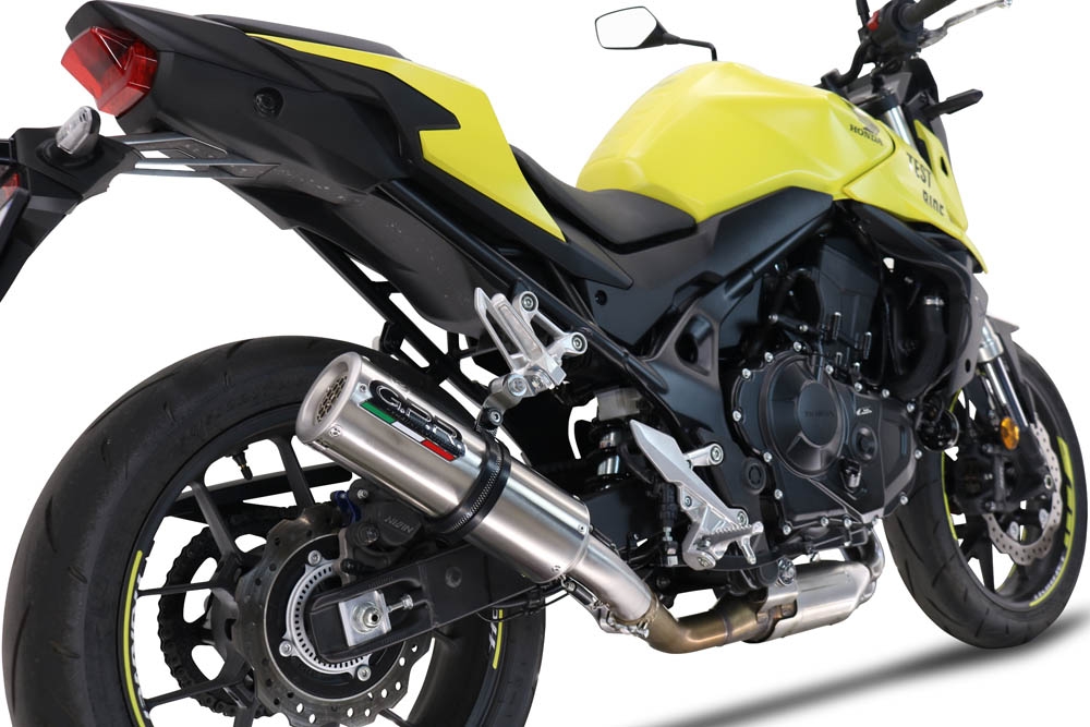 Exhaust compatible with Honda CB 750 Hornet 2023-2024, M3 Inox , Slip-on exhaust including removable db killer and link pipe, EPA-compliant 