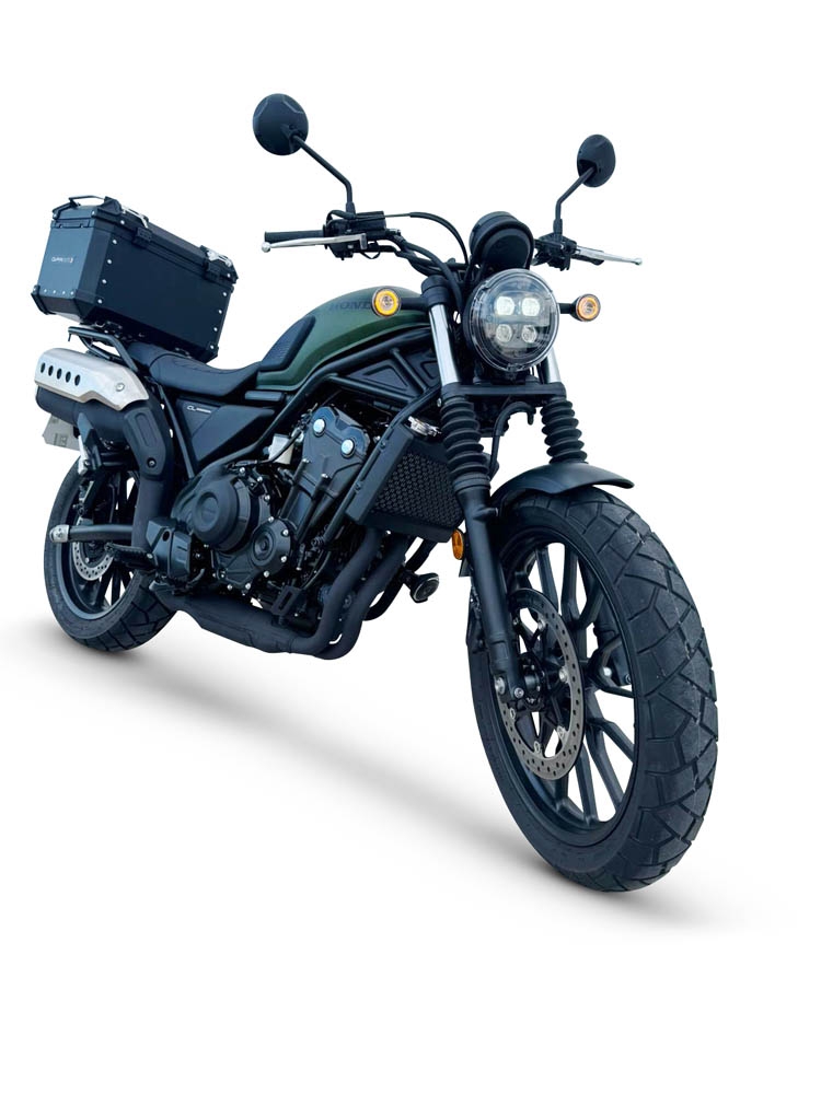 Top case GPR TECH compatible with  Honda CL 500 2023/2025 GPR TECH Top case in aluminum, black color with specific plate included Capacity 45 LT.