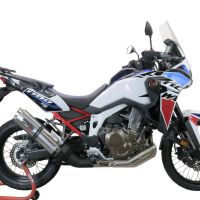 Exhaust compatible with Honda CRF1000L Africa Twin 2015-2017, Dual Inox, Slip-on exhaust including removable db killer and link pipe, EPA-compliant 