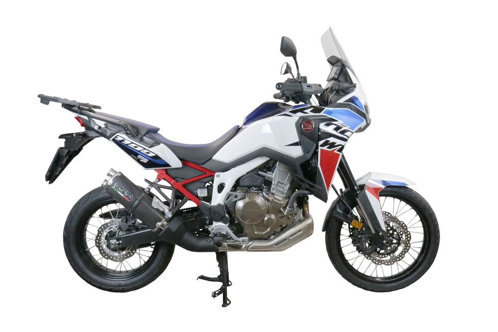 Exhaust compatible with Honda CRF1100L Africa Twin 2020-2025, Dual Poppy, Slip-on exhaust including removable db killer and link pipe, EPA-compliant 
