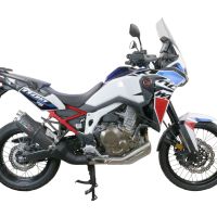 Exhaust compatible with Honda CRF1100L Africa Twin 2020-2025, Dual Poppy, Slip-on exhaust including removable db killer and link pipe, EPA-compliant 
