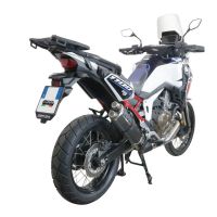 Exhaust compatible with Honda CRF1100L Africa Twin 2020-2025, Dual Poppy, Slip-on exhaust including removable db killer and link pipe, EPA-compliant 