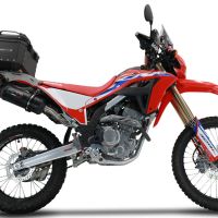 Top case GPR TECH compatible with  Honda Crf 300 L / Rally 2021/2024 e5 GPR TECH Top case in aluminum, black color including, roof rack and specific plate Capacity 26 LT.