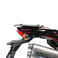 roof rack GPR TECH compatible with  Honda Crf 300 L / Rally 2021/2024 e5 GPR TECH Specific roof rack Top Case ALPITECH 35 LT Including black aluminum roof rack