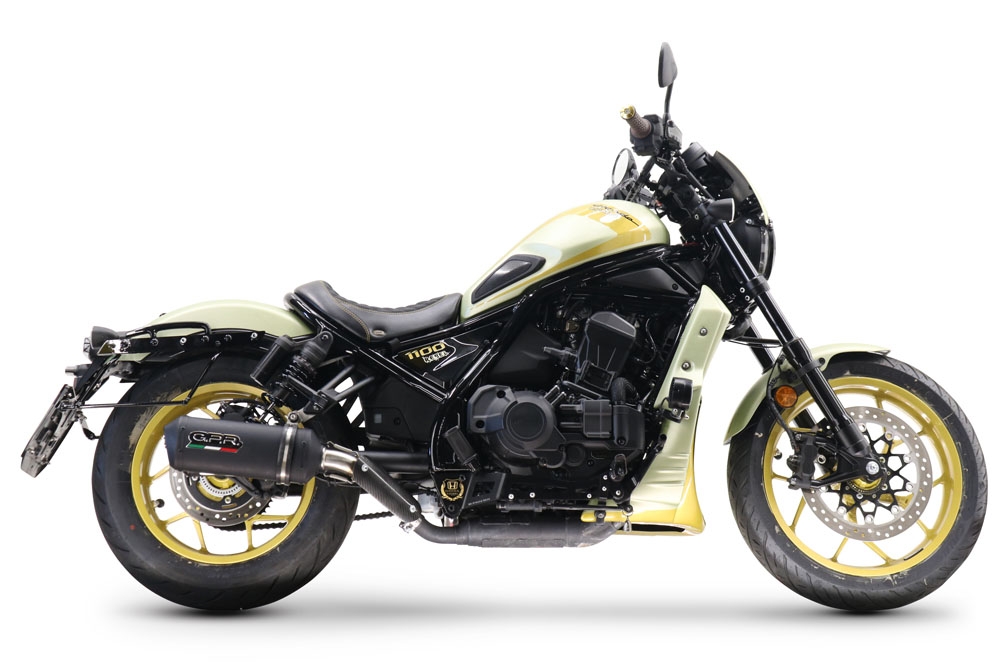 Exhaust compatible with Honda Rebel 1100 2021-2024, Ghisa , Slip-on exhaust including removable db killer and link pipe, EPA-compliant 